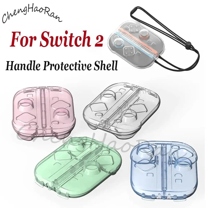 Custodia trasparente per Switch 2 Joy-cons Maniglia sinistra e destra Custodia protettiva trasparente antipolvere per accessori Switch 2