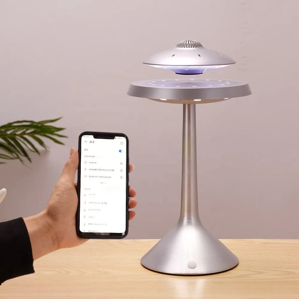 Top Seller Suono HD UFO Design RGB LED Blue Tooth Altoparlante musicale galleggiante a levitazione magnetica wireless stereo portatile