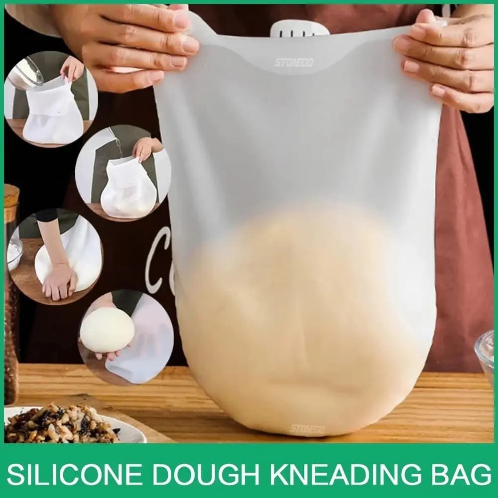 Sacchetto in Silicone per Impastare di Grado Alimentare, Sacchetto Versatile per Impastare Farina, Mixer per Impasti di Pane, Pasticceria e Pizza