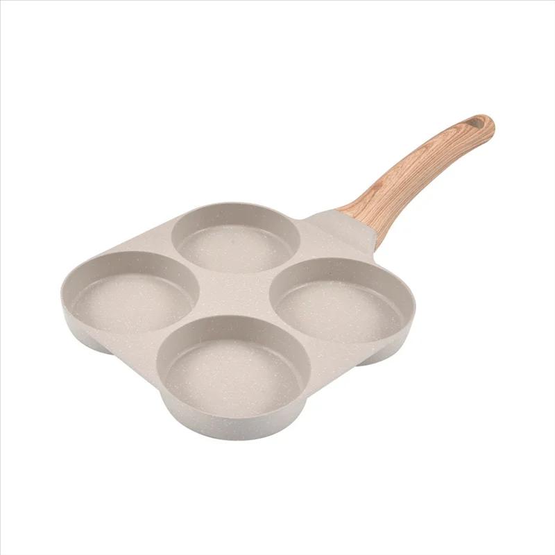 Egg pan, frying pan, 4 cups non-stick frying pan, egg pan, breakfast pan, pancakes, plett, crêpe pan