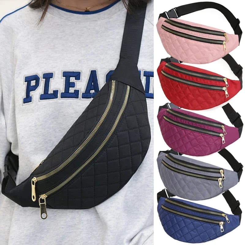 Marsupio Donna Uomo Tasca impermeabile Moda Borsa da petto casual Borsa da viaggio sportiva unisex Marsupio scozzese Custodia per borse da pancia