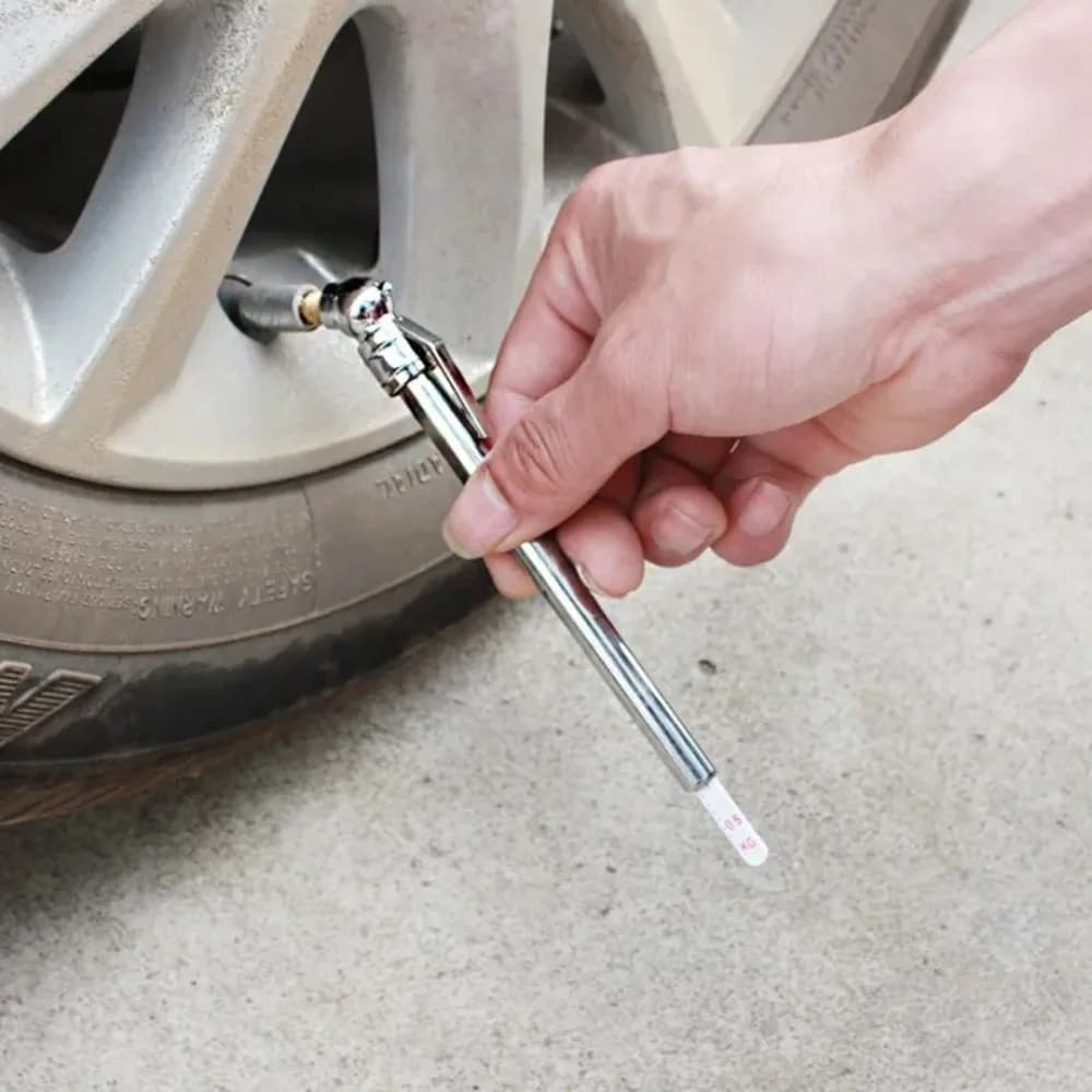 Penna universale per test della pressione dell'aria dei pneumatici Penna portatile 5-50 PSI Strumenti per test della pressione dell'aria Misuratore Penna Barometro Sistema di monitoraggio