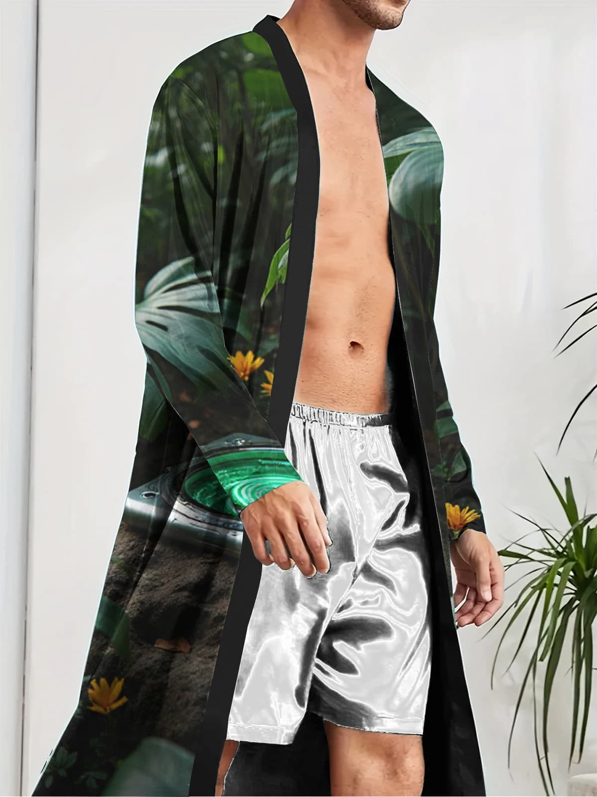 1pcs Men's Robes 2026 Spring/Summer Breathable Bathrobe men Robes Sleepwear Graphic Bathrobe man 3D Printed Funny pajamas