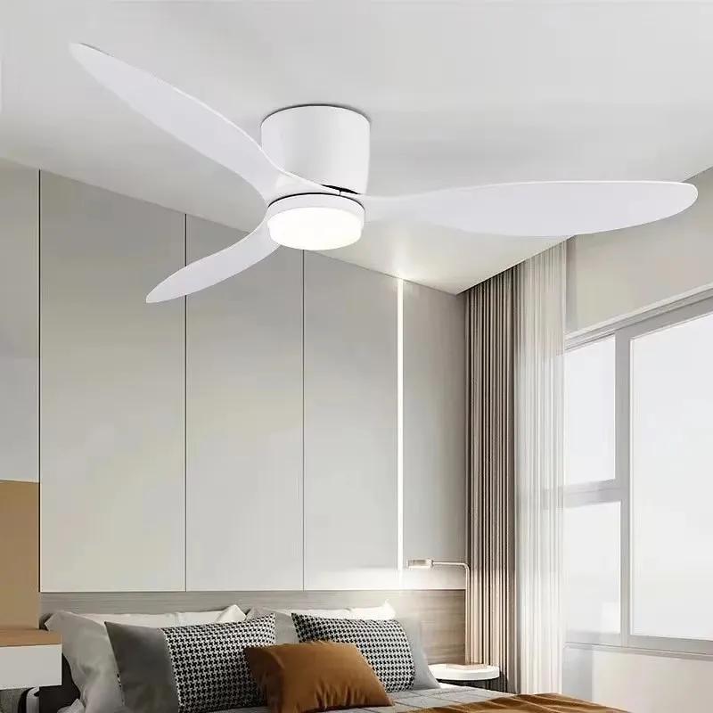 IRALAN Ventilatore da Soffitto Con Luce Scelta a 6 velocità Motore DC Reversibile 3CCT con telecomando Sussurro Facile da Installare nero/Bianco/Legno