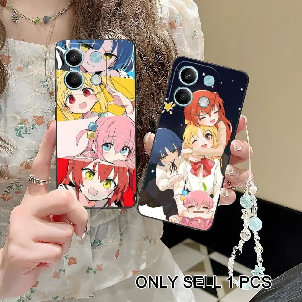 Bocchi Rock Anime Phone Case for POCO F8 F7 F6 F5 F4 F3 F2 Pro GT C75 C71 C65 C61 C40 Pro Ultra Soft TPU Shockproof Cover