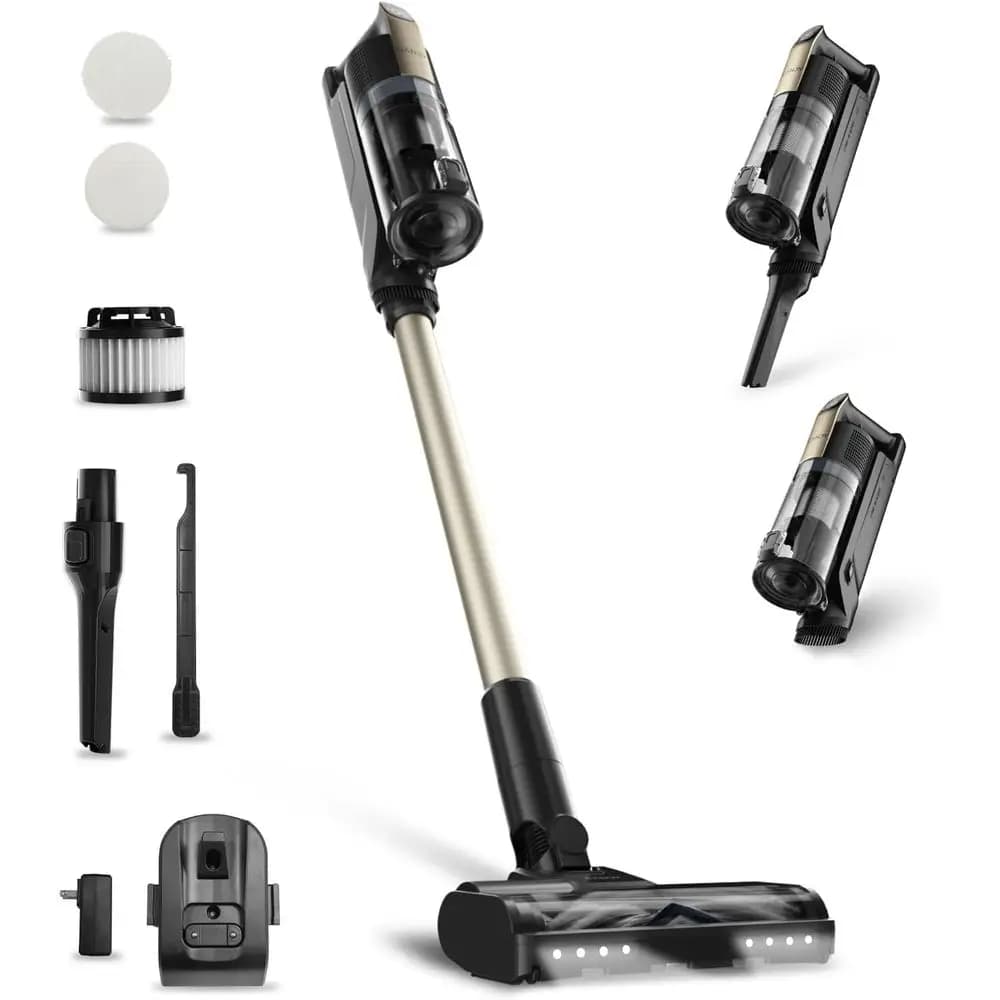 Wireless Vacuum Cleaner, 65 Minutes of Autonomy, Vacuum Cleaner for Home, Powerful Intake 400W/190AW, LED Display, Self-supporting, Easy Cleaning, H