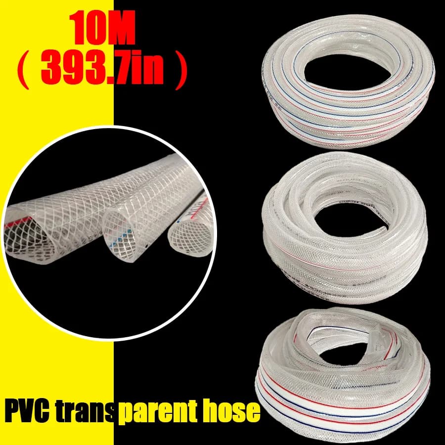 10M/393.7in Reinforce Grid Washing Car Faucet Water Pipe Antifreeze Butterfly Agricultural Irrigation Pipe PVC