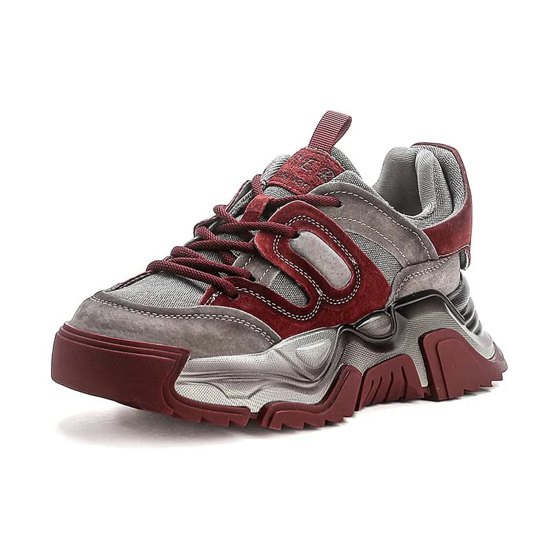Scarpe da ginnastica robuste in vera pelle scamosciata denim da 5 cm Autunno Lofers Stivaletti da donna Mocassini primaverili Scarpe vulcanizzate con suola