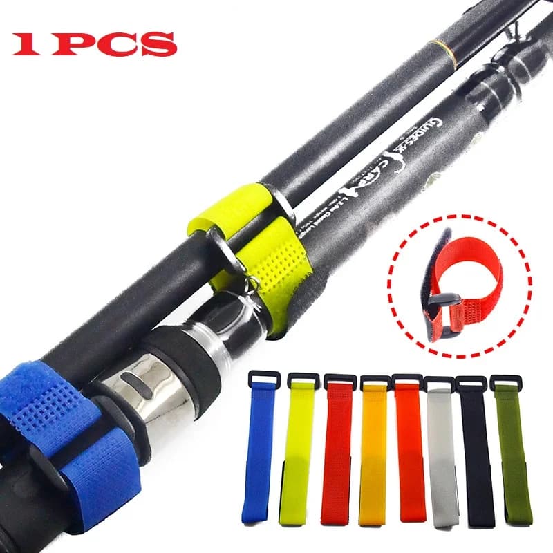 Luya Bait Rod Ware Velcro Anti-fibbia Velcro Tie Strap Canna da pesca Strap Accessori per attrezzi da pesca all'aperto