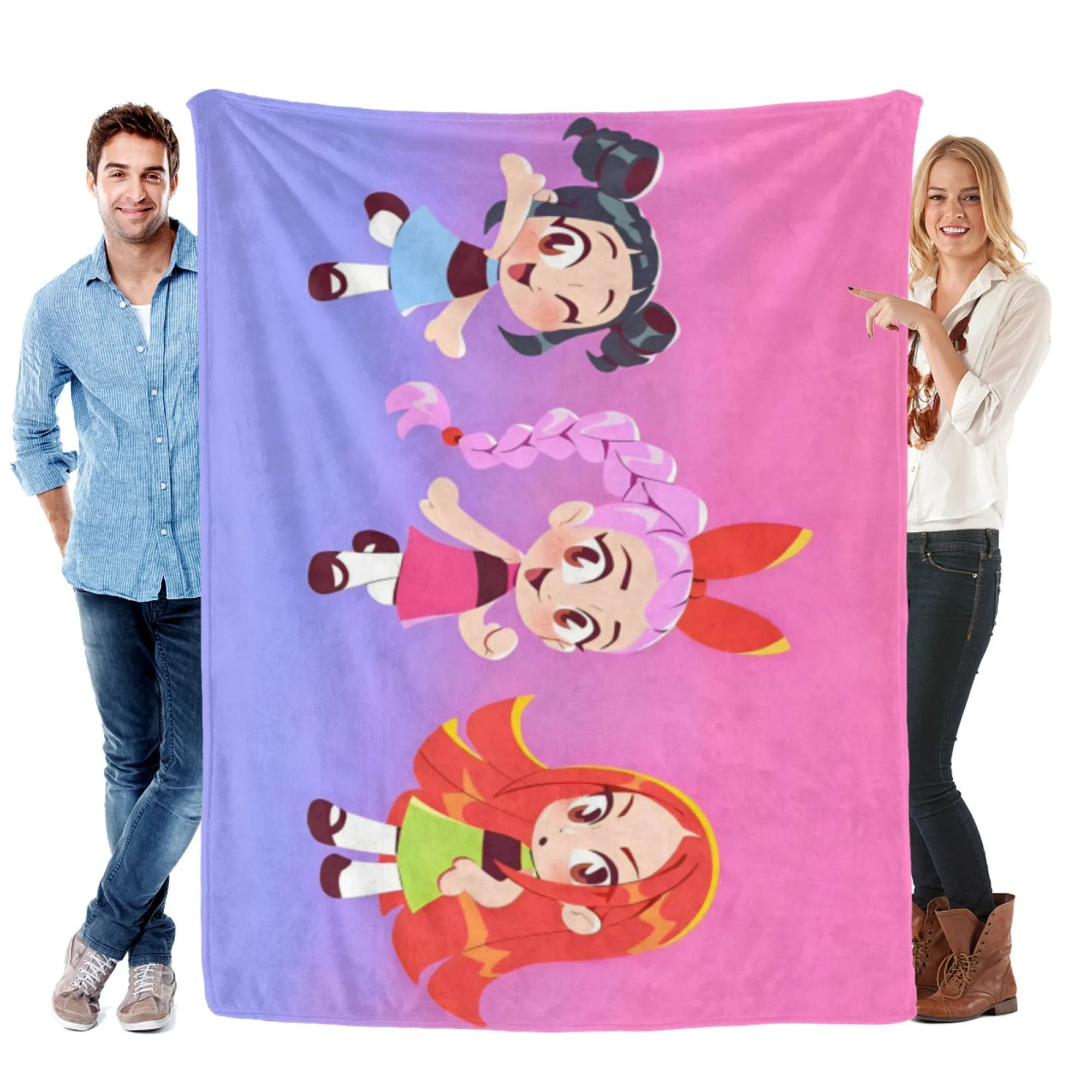 Coperta soffice francese Kpop Girl Group Q Versione Quattro stagioni disponibile Divano per camera da letto Adatto morbido e confortevole