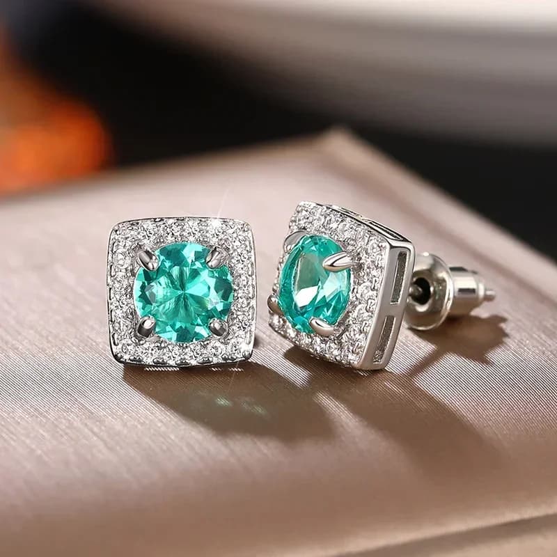 2026 Stylish Women's Stud Earrings with Brilliant Cubic Zirconia Young Fashion Female Daily Accessories for Engagement Party
