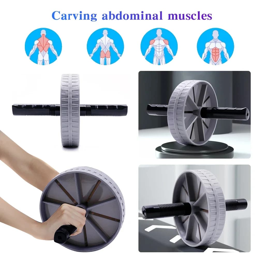 Training AB Roller Wheel Abdominal Wheel Non-slip No Noise Abdominal Trainer Abdominal Ginnic Abdominal For Strength Training at Home Gym