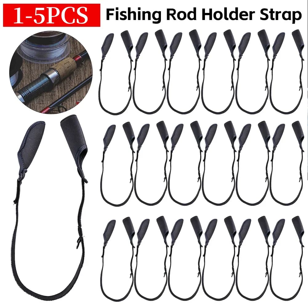 Wear-resistant fishing rod tie Anti-shock fishing rod Wrap strap Breathable outdoor fish tool adjustable spray resistant