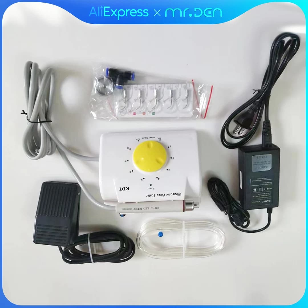 Ablatore Dentale a Ultrasuoni Autopulente con Pompa, Macchina per la Pulizia e lo Sbiancamento dei Denti Automatica, per Cliniche Veterinarie e Ospedali, con Bottiglia LED