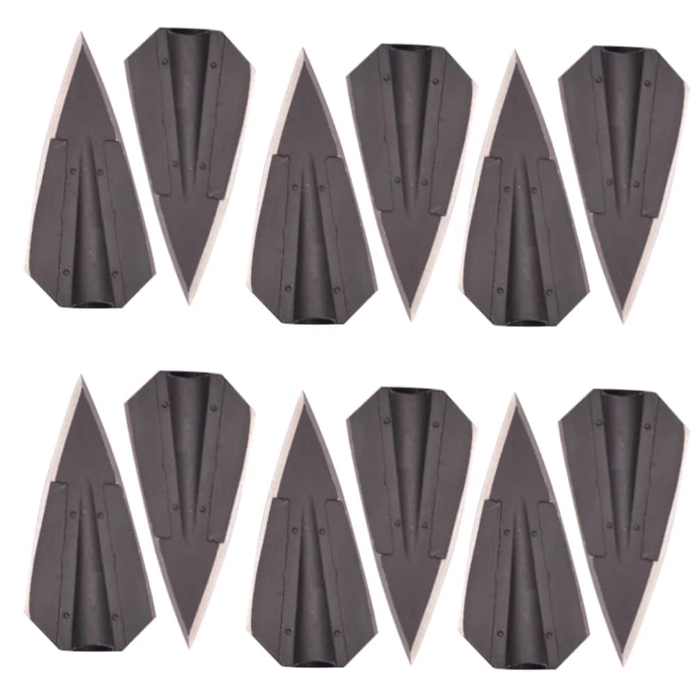 Tiro con l'arco Caccia Broadhead 12 pz 115 Grano Lama Taglio Punta di freccia in acciaio legato OD 8mm Punti albero Punta bersaglio Accessorio di tiro