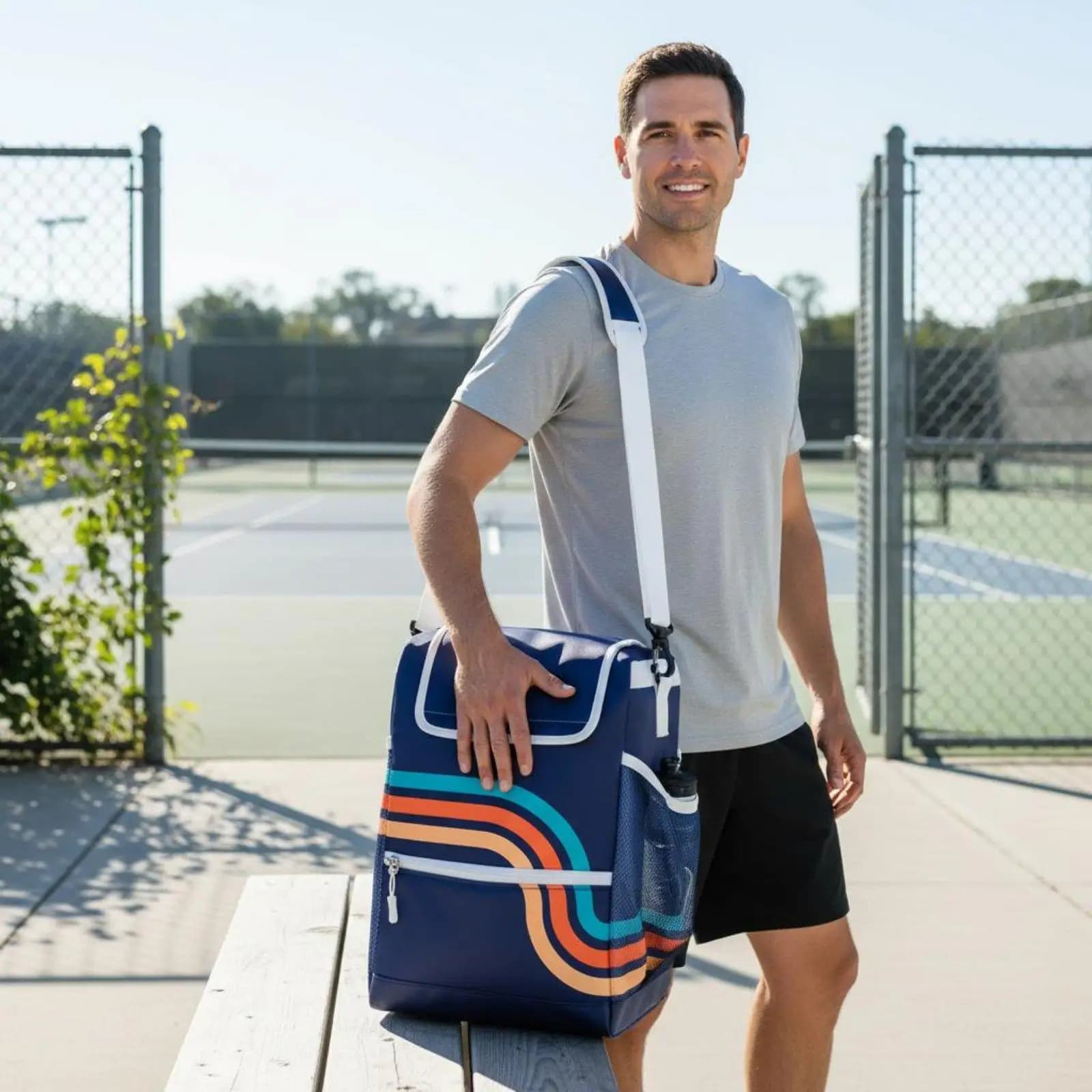 Tennis Sports Pack Portable Pickleball Backpack Paddle Racket Bag Pickleball Accessories Case Bag for Sports Training Gym Day