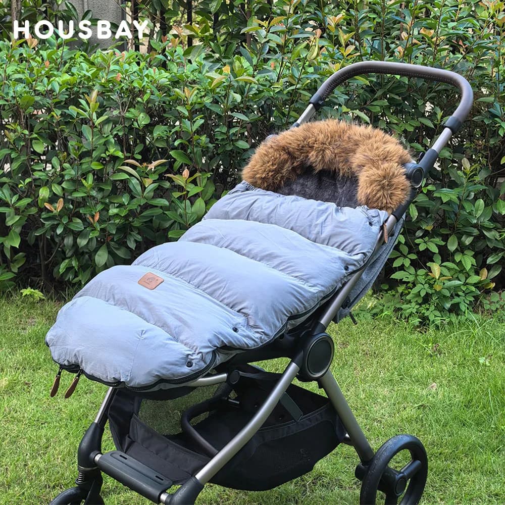 0-36M Coprigambe per passeggino 105Cm Collo in pelliccia staccabile Accessori per passeggino caldi antivento e impermeabili