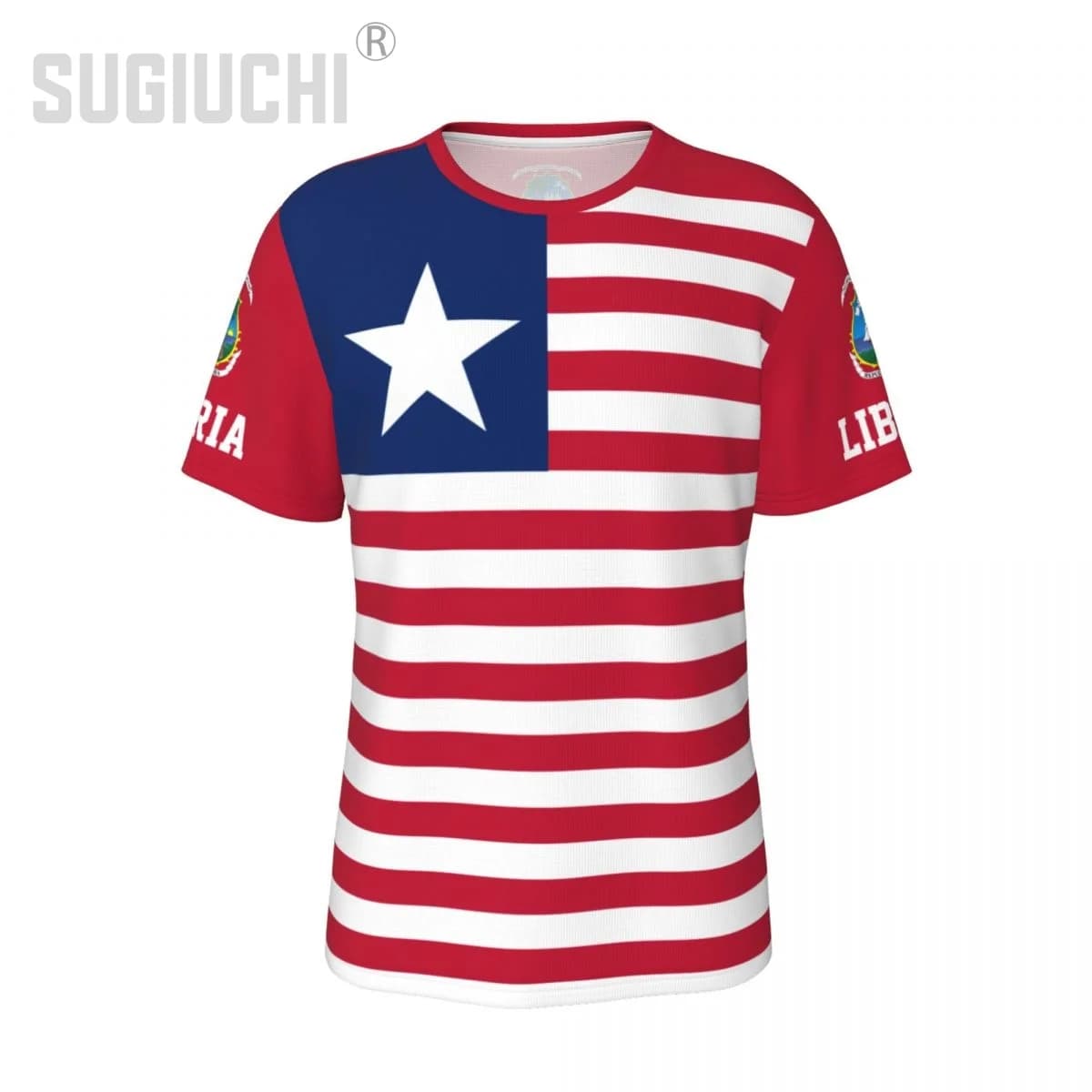 T-shirt unisex con bandiera del Liberia, magliette liberiane per uomo e donna, regali per tifosi di calcio, abbigliamento personalizzato.