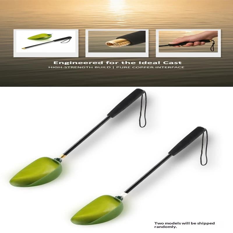 Cucchiaio da lancio per esche da pesca in plastica, paletta staccabile per esche, cucchiaio per il lancio di esche per alimentare con particelle e boilies, strumento per esche da pesca
