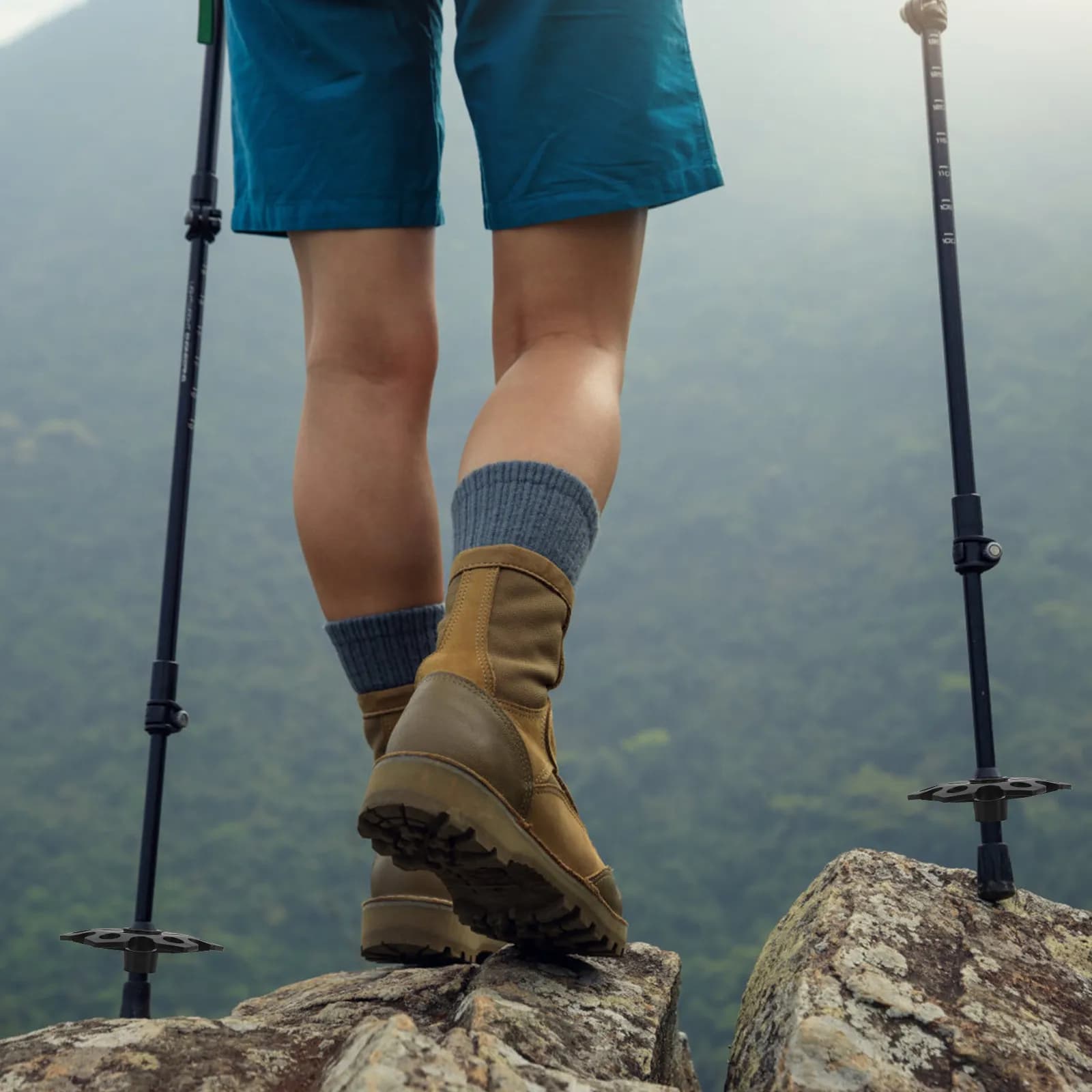 Set di 5 punte di ricambio per bastoncini da trekking, design a fiocco di neve, antiscivolo, anti-fango, presa migliorata per escursionismo, sci, campeggio