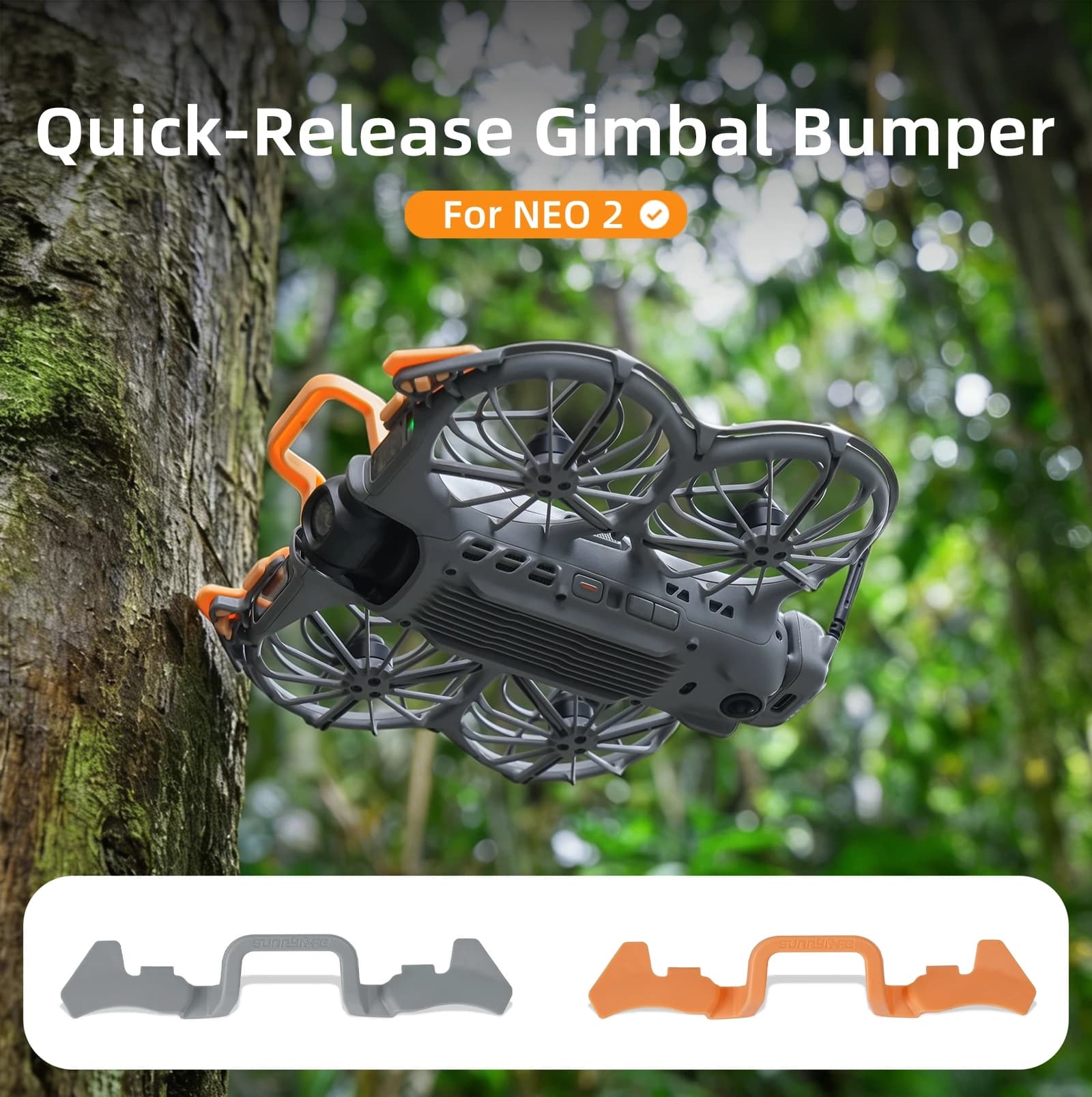 Anti-shock protector for DJI NEO 2, Parachute bar, Anti-fall protection ring for lens, DJI NEO 2 accessories