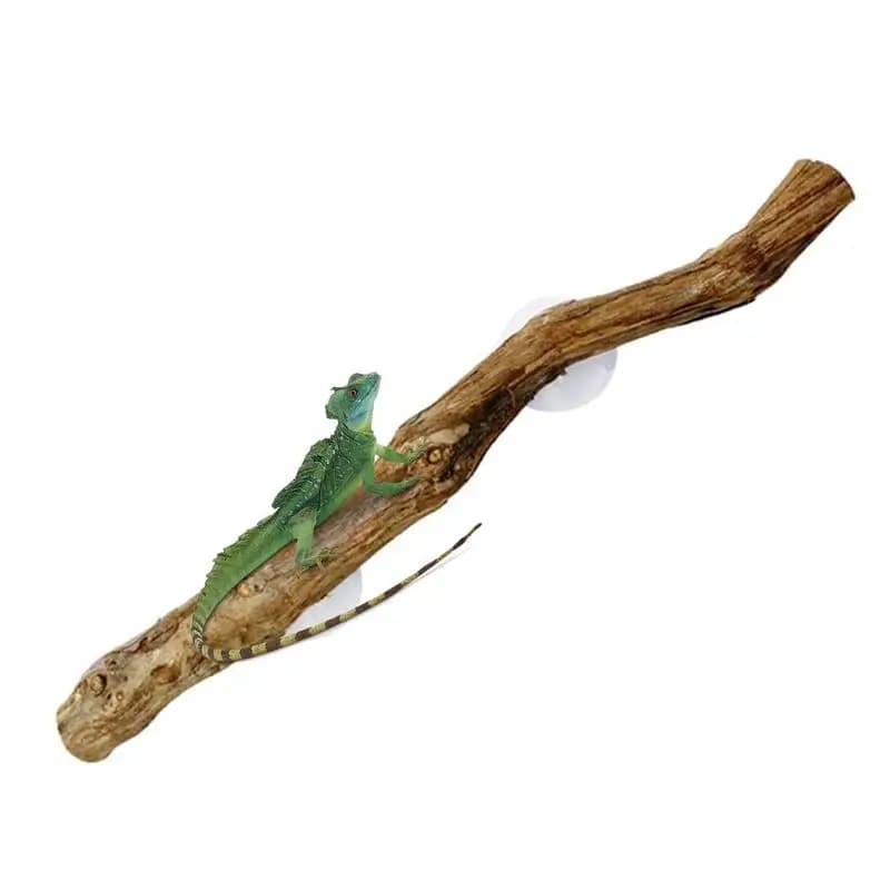 Artificial Coppers Reptile Grotto Angle Fake Copper Terrarium Plant Decor with suction cup Amphibica Lizard Snake Climbing