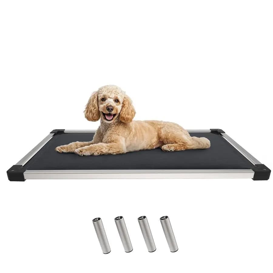 Cuccia rialzata TitanNest ChewProof per cani, lettino rialzato per uso interno ed esterno, campeggio, resistente e lavabile, imbottita, per cani di piccola taglia