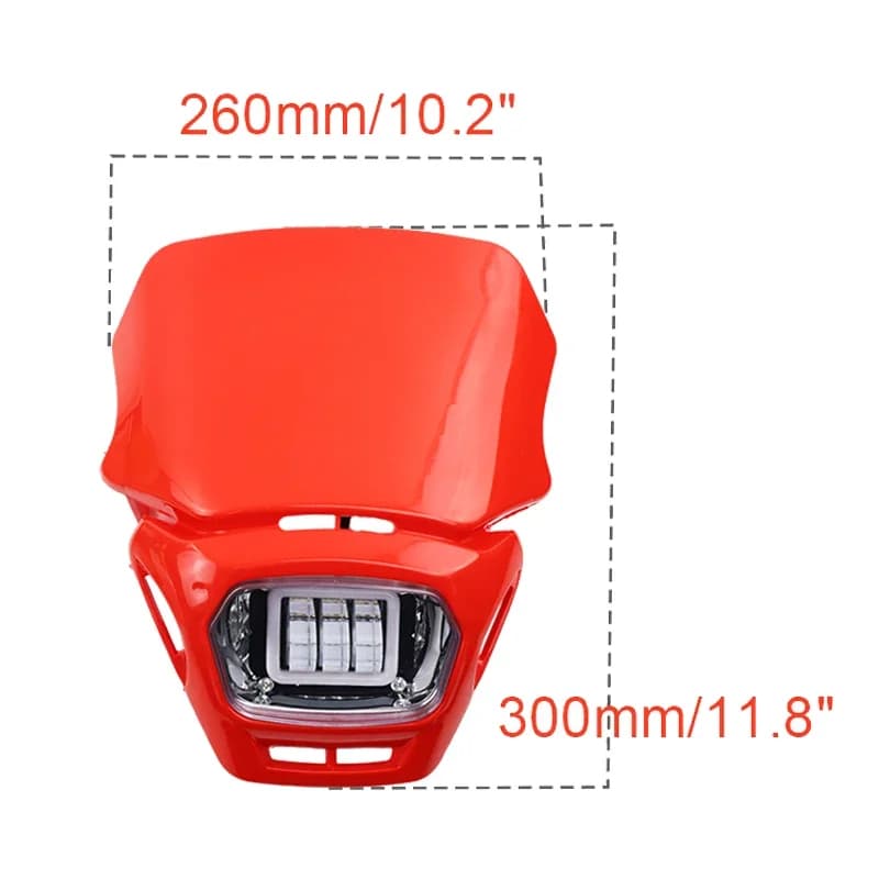 Parti di strumenti per moto Lampada frontale quadrata a LED in plastica 2 per sistema di illuminazione Pit Dirt Bike Accessori di ricambio per motocross
