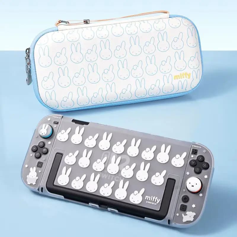 Custodia Protettiva Antiurto Portatile da Viaggio per Nintendo Switch 2 Co-Branded Miffy