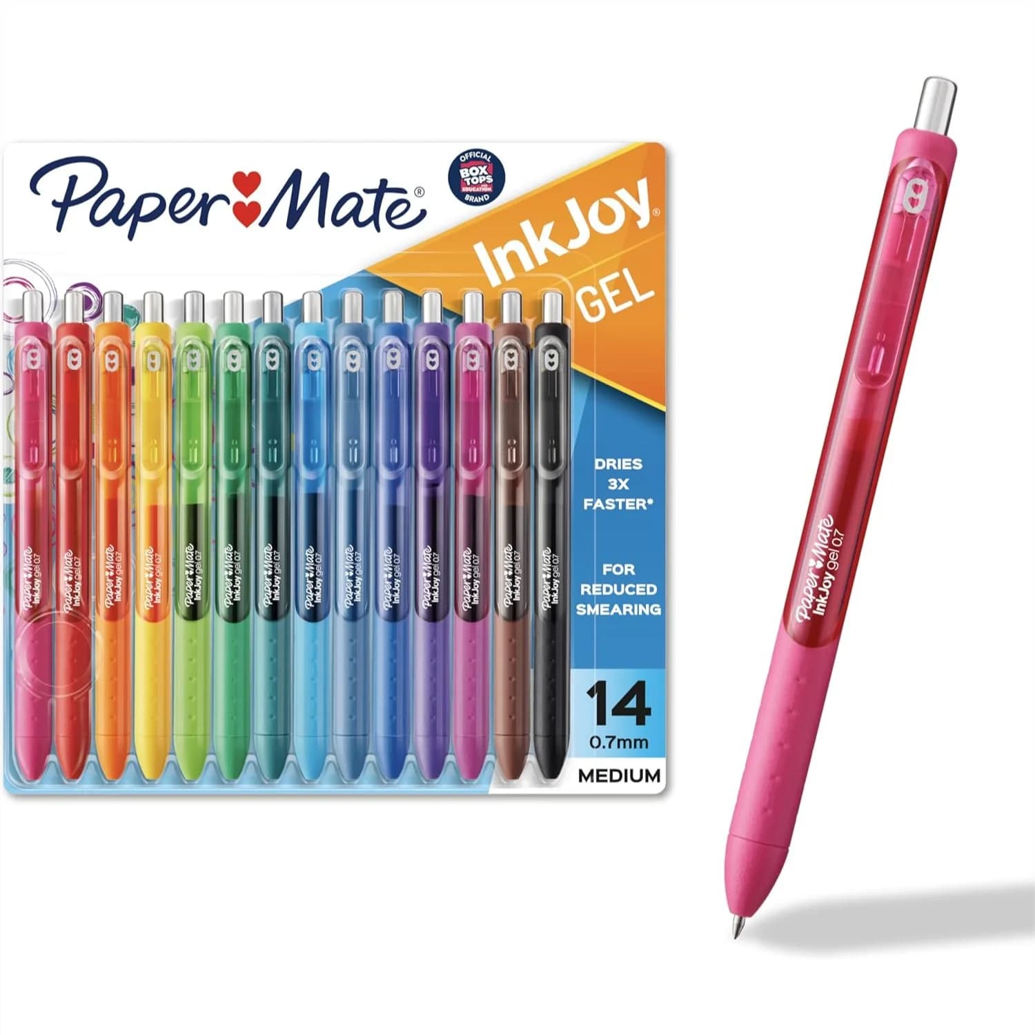Penne Gel, Punta Media 0,7mm, 14 Colori Assortiti, Inchiostro ad Asciugatura Rapida, Scrittura Fluida per Diari, Appunti e Disegni