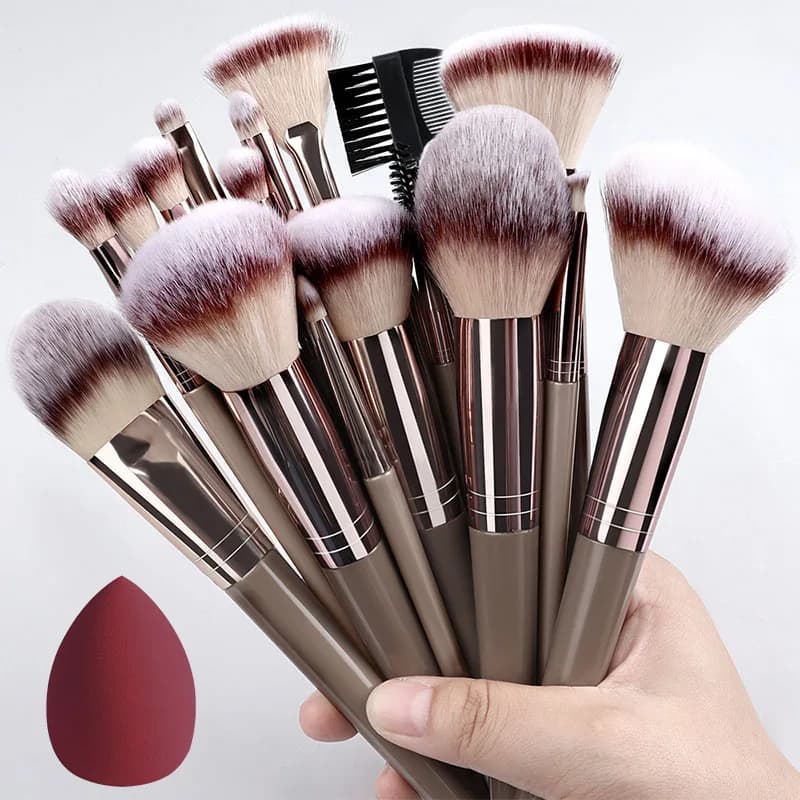 Professional Set of 3-20 Makeup Brushes, Umbrella Brushes, Bottom, Corrector, Shoeing, Blush, Kabuki, Soft and Soft, Cosmetic Beauty Tools