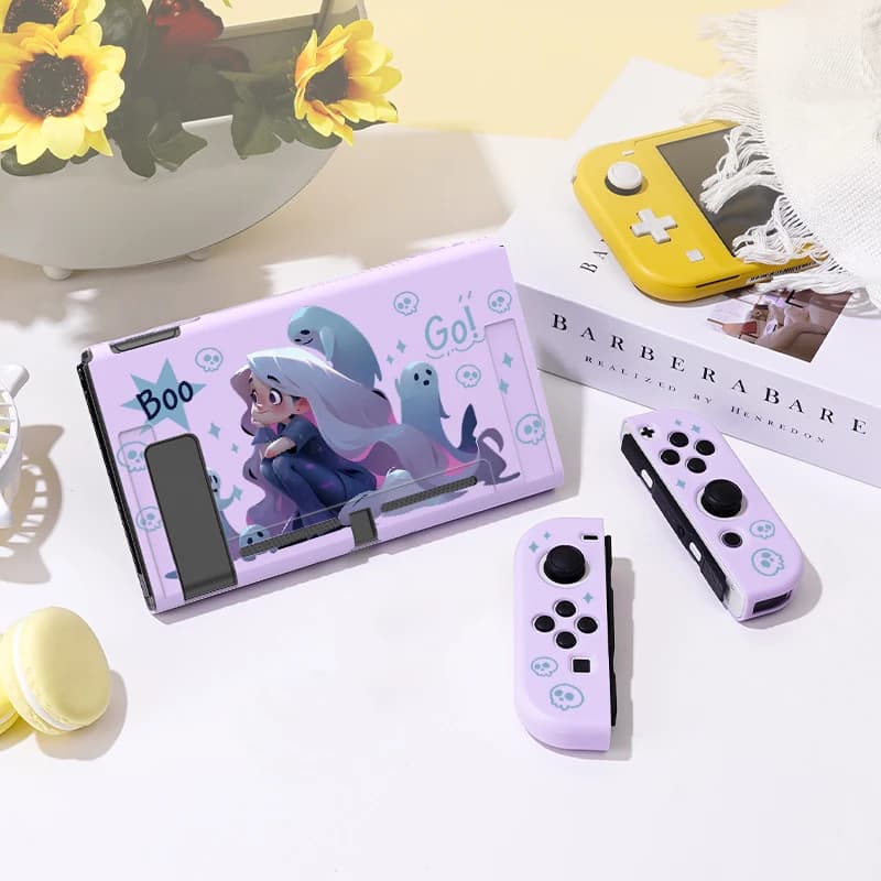 Custodia protettiva BOO Ghost per Switch Oled, cover sottile in TPU morbido per console Nintendo Switch, accessori di gioco NS