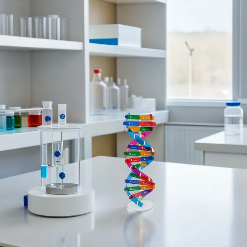 4 Pcs Plastic Gene DNA Model Double Helix Molecular Toy Biological Educational ABS Human Genes Scientific Kit