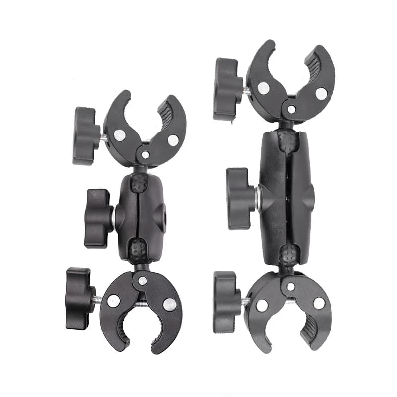 Super Clamp Double Clamp with Magical Ball Arm for Umbrella Auction, Monitor, Photo Reflector, Studio Accessories