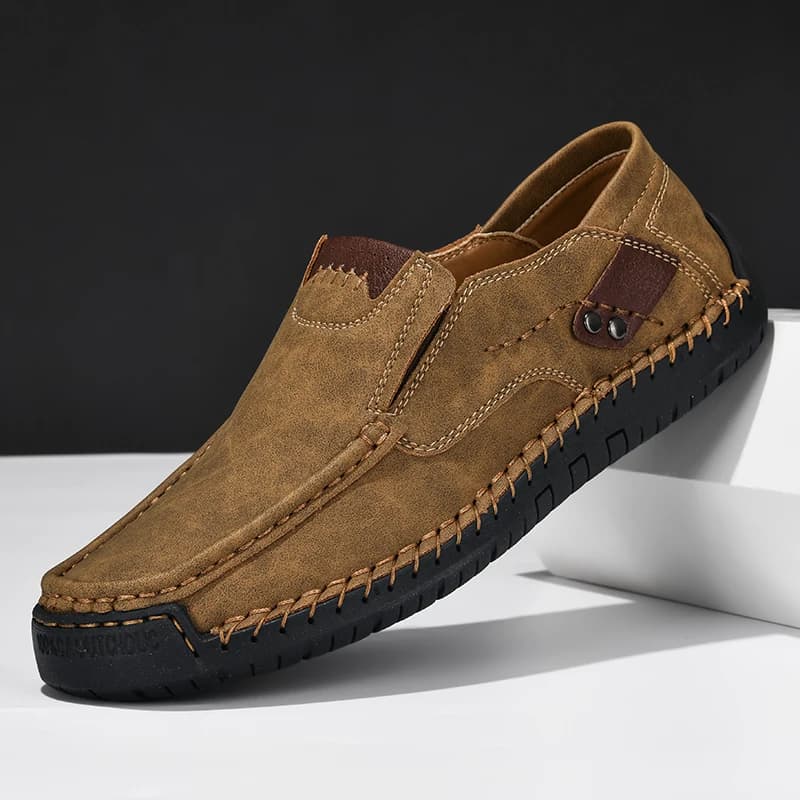 New Men Casual Shoes Handmade Leather Loafers Comfortable Men's Shoes Quality Split Leather Flat Shoes Moccasins Men Sneakers