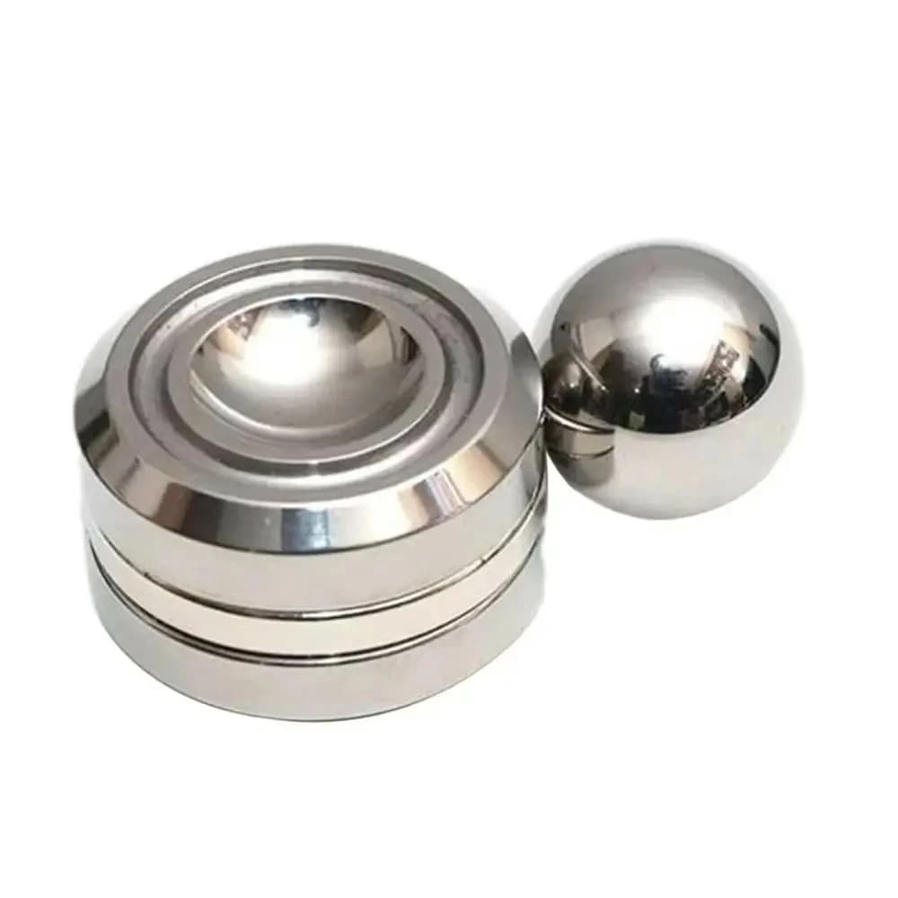 Giocattolo Antistress da Scrivania per Adulti, Spinner Rotante in Metallo per Decompressione, Giocattolo Cinetico Rotondo per Bambini