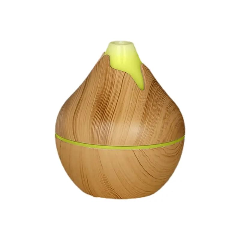 M04K Diffusore di oli essenziali per aromaterapia con venature del legno, umidificatore ad ultrasuoni da 200 ml, con luce LED a 7 colori B