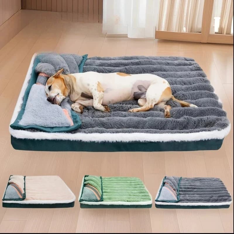 Cuccia Invernale per Cani, Coperta in Pile per Animali Domestici, Tappetino Staccabile per Gatti e Cuccioli, Materasso Lavabile per Cuccia, Forniture per Animali Domestici, Cuccia Grande per Cani