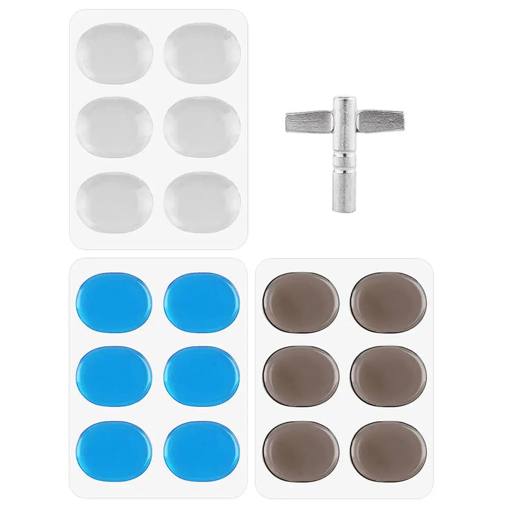 Set di Pad Fonoassorbenti per Batteria in Silicone, Inodore, Flessibili, Sicuri da Usare, Regalo Perfetto per Batteristi, Smorzatori per Batteria, Controllo del Tono