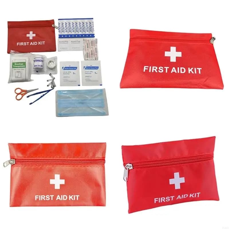 340F 12 pezzi soccorso portatile per esterni Borsa stoccaggio per emergenza portatile per esterni