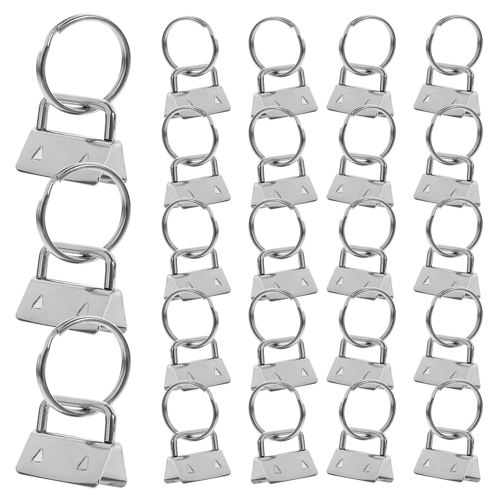 40 Pieces Accessories for Iron Keychain, Resistant, for DIY, Keychain rings, Wrist straps, Belts Bag
