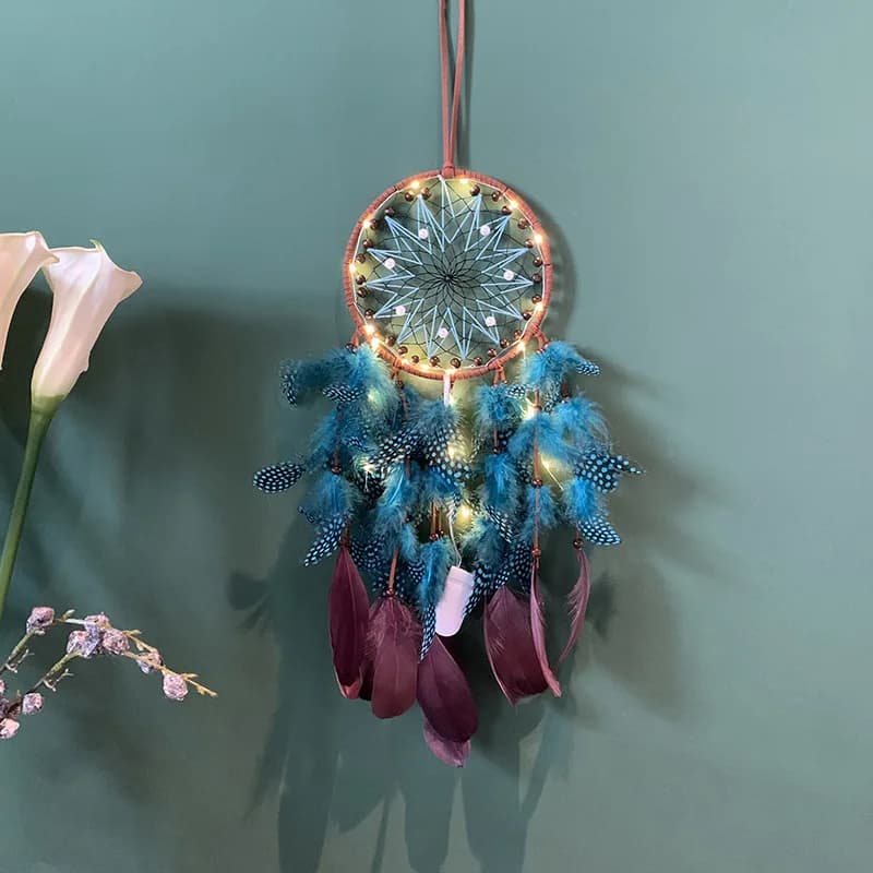 Guardianship of Power Dream Catcher Room Girl Nordic Decoration Home Nordic Style Kids Wind Chimes Dreamcatcher Without LED