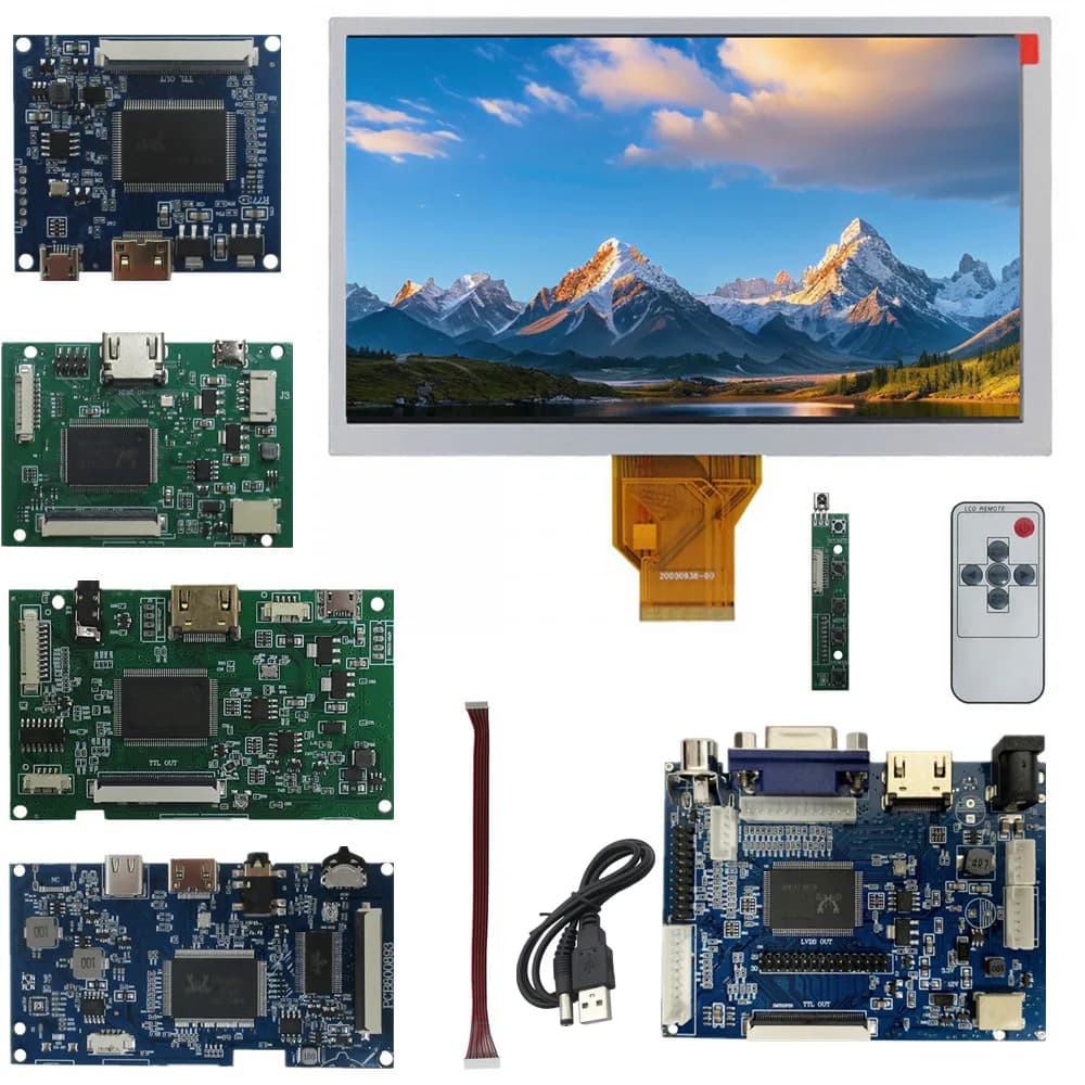8 Inch AT080TN64 LCD Display Multifunction Monitor Driver Enabled to HDMI Computer Compatible for Raspberry Pi Banana Pi PC