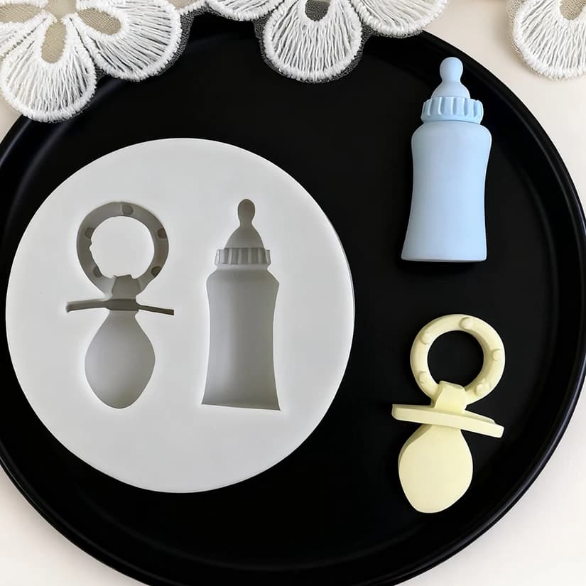 Ciuccio per biberon Stampo in silicone Sugarcraft Stampo per cupcake Stampo per cottura al cioccolato Strumenti per decorare torte fondente
