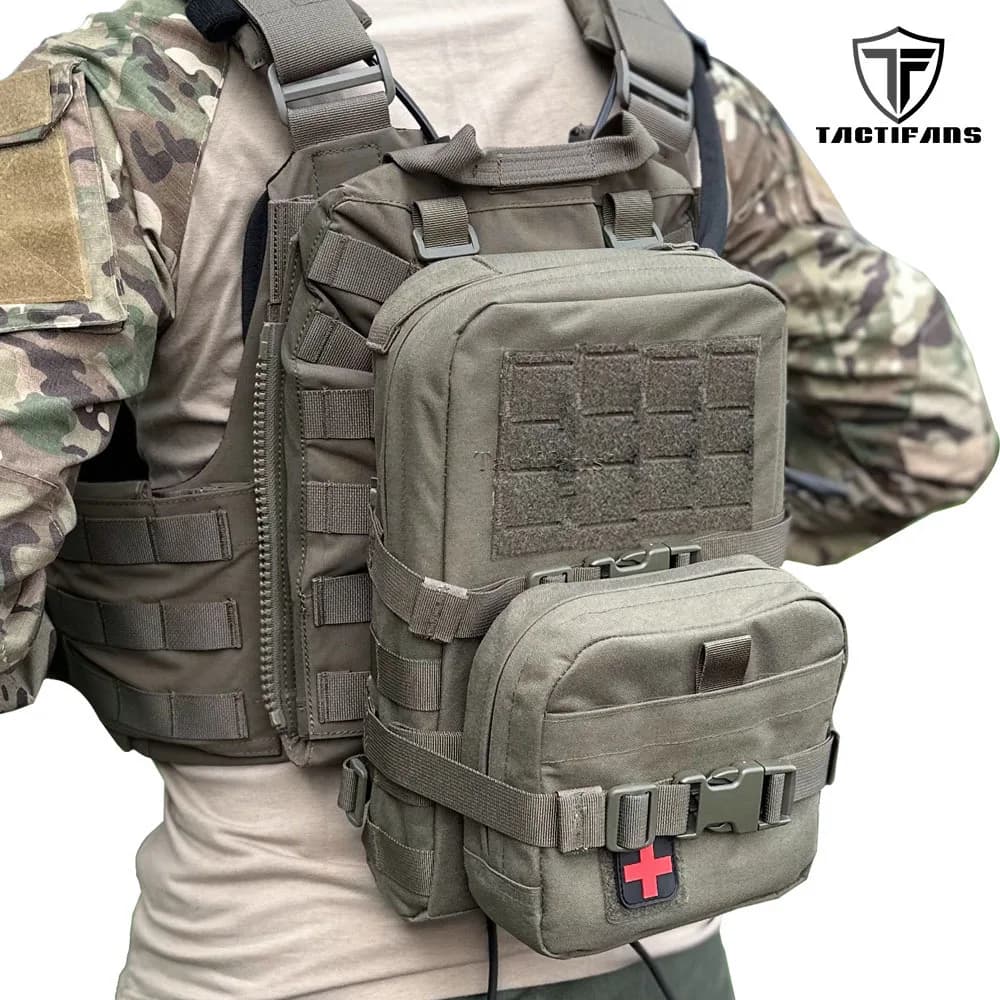 Mini hydration bag 2 in 1 Mini hydration package Rip Away IFAK Medical Case Med Patch MOLLE Care Bag