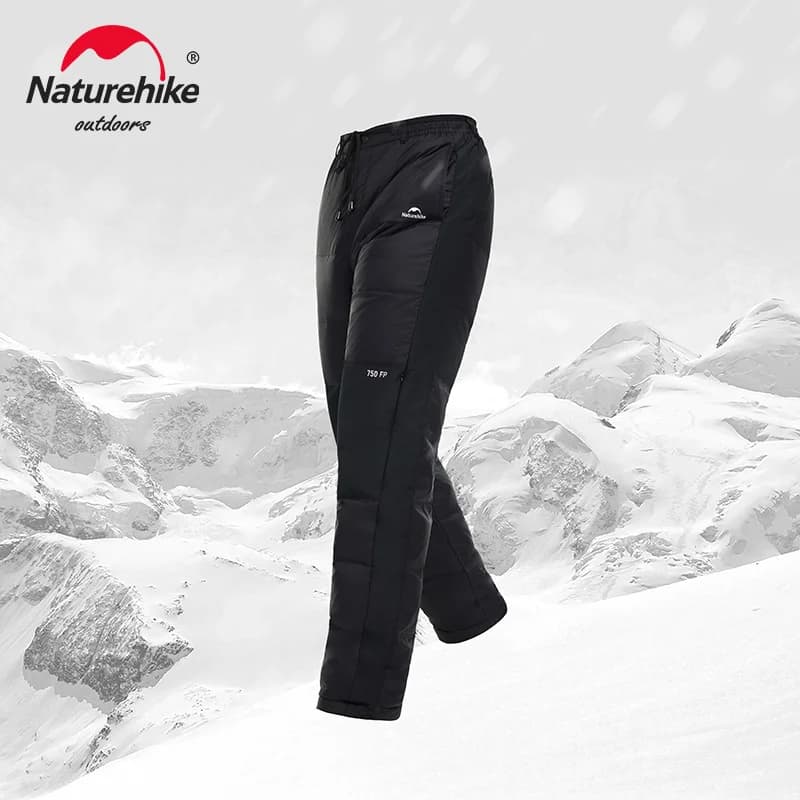 Naturehike DW-280 Duck Feather Pants 20D Nylon Winter Warm Excursion outdoor camping pants for men Woman Durable light