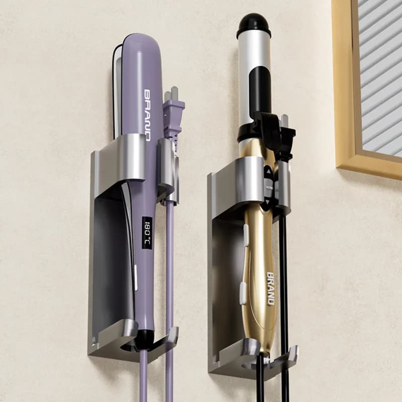 Wall organizer for hair styling tools, without drilling, for curling iron and hair plate (1 piece)
