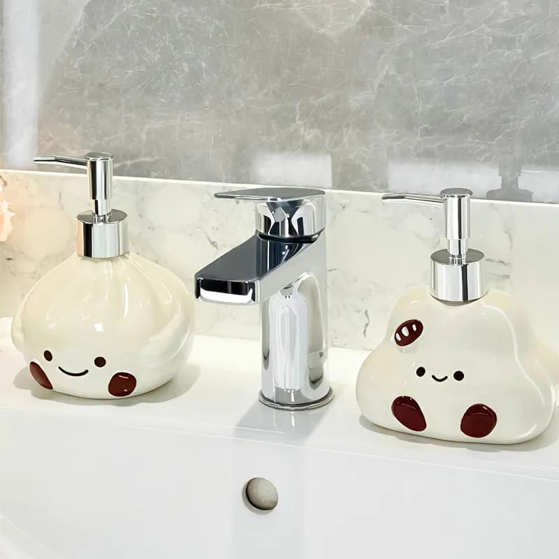 dispenser di sapone Simpatico bottiglia di lozione in ceramica pressa bottiglia di lozione per le mani dell'hotel bagno doccia gel shampoo accessori per il bagno