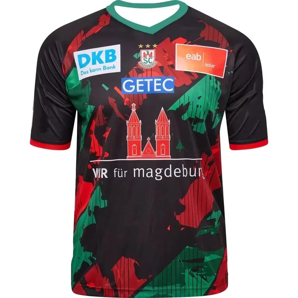 T-shirt in jersey unisex SC Magdeburg New Handball Training Top Abbigliamento sportivo Maglietta da pallamano traspirante Abbigliamento da spiaggia Tuta da surf