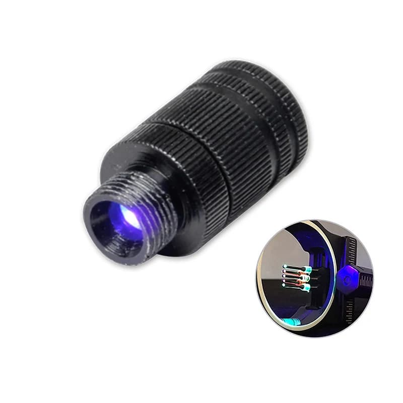 New LED Five-pin Bow Sight Light Portable Mini Black Bow Archery Button Battery Light Bow Sight Device Hunting Accessories